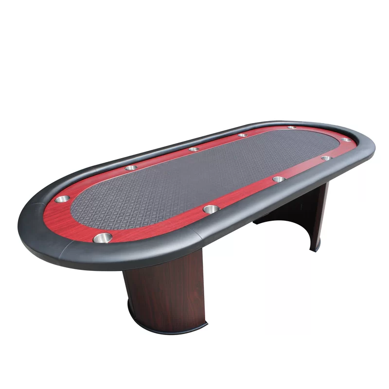 IDS Online Corp 96" 10 - Player Oak Poker Table