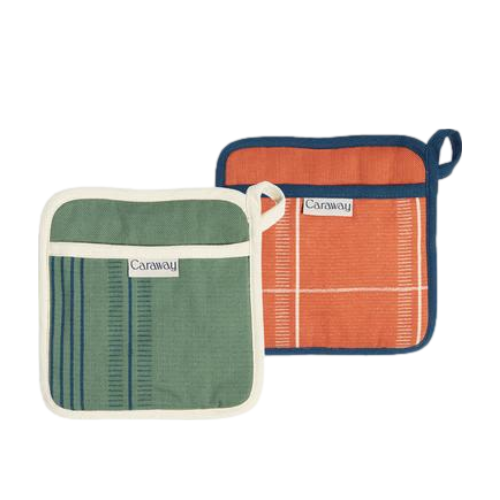 Pot Holders, Sage, Perracotta (Set Of 2)