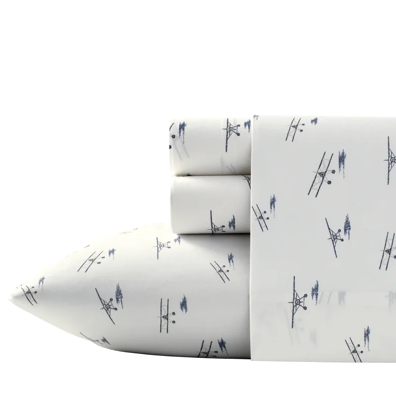 Eddie Bauer 200 Thread Count 100% Cotton Flannel Sheet Set, Fishing Flies