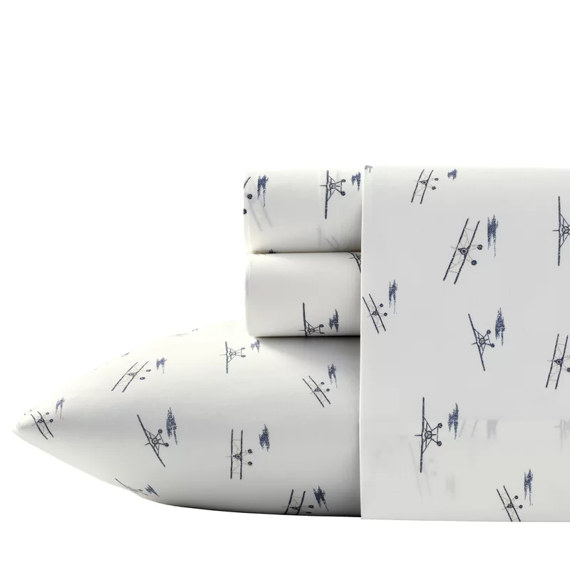 Eddie Bauer 200 Thread Count 100% Cotton Flannel Sheet Set, Sea Planes