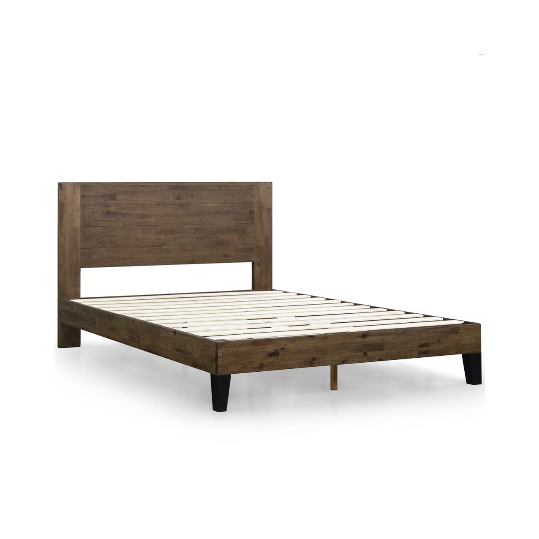 Kira Solid Wood Low Profile Platform Bed