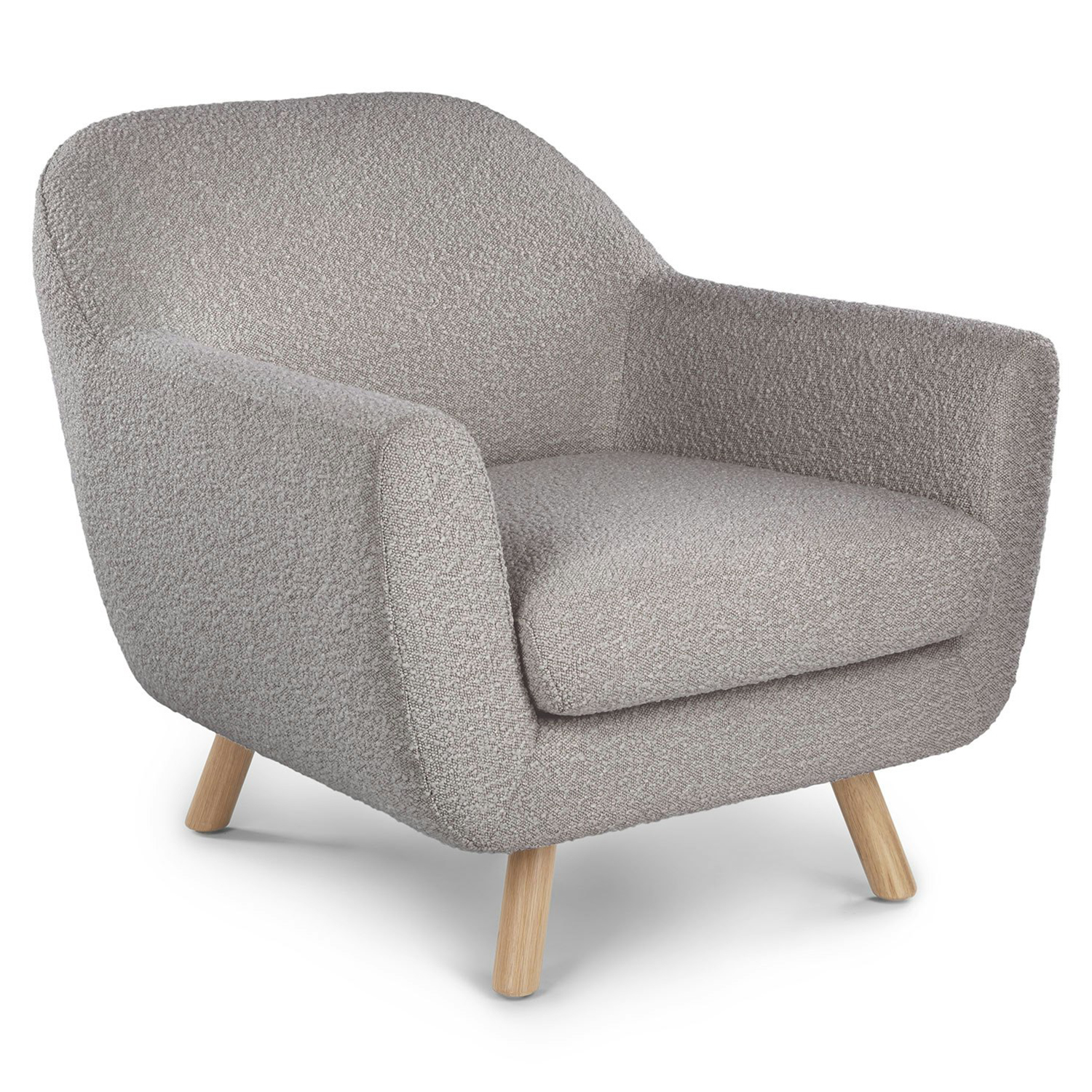 Gabriola Dover Gray Bouclé Lounge Chair