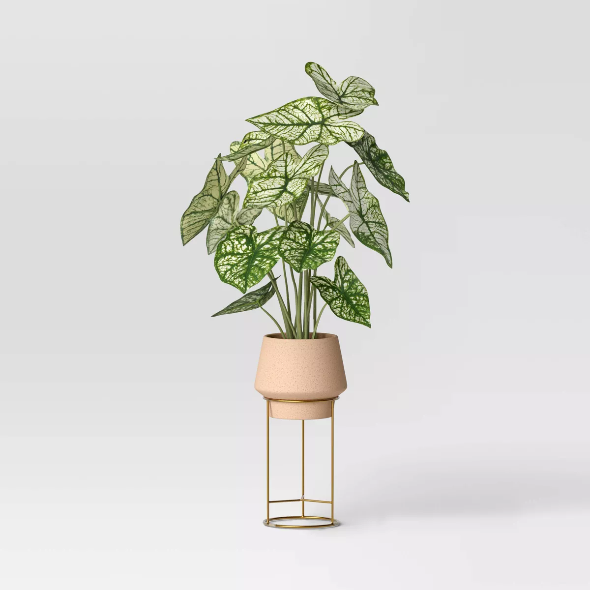 Artificial Marble Leaf in Gold Planter