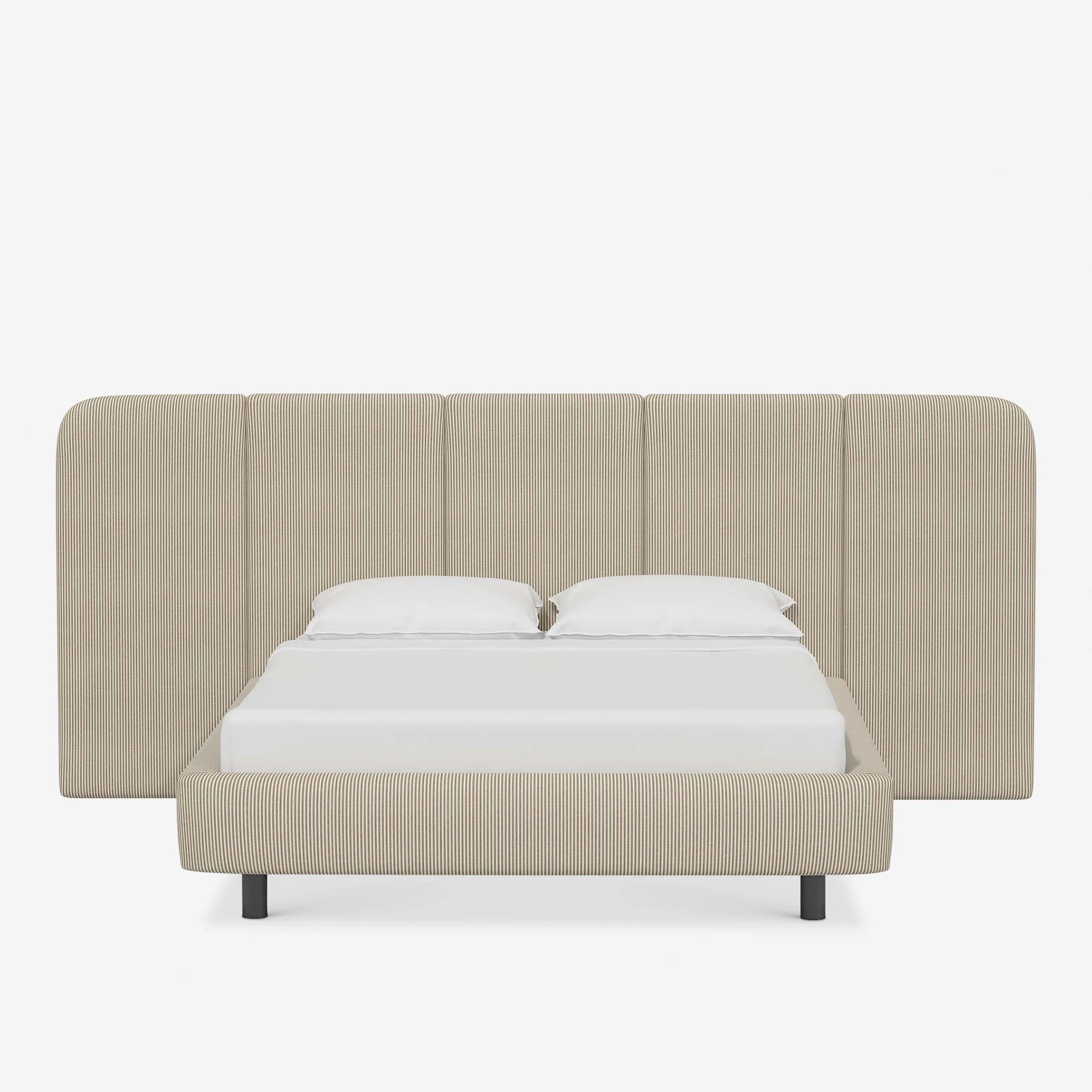 Emmett Platform Bed, Tan Stripe