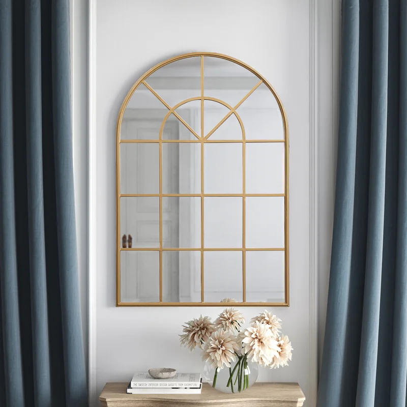 Charli Metal Wall Mirror, Brass