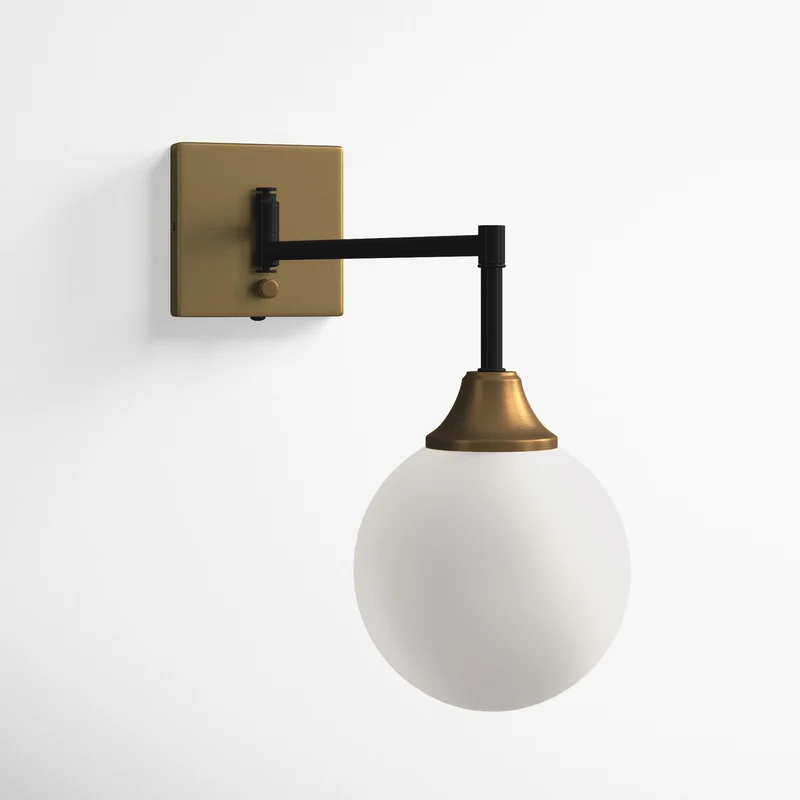 Hallas Stainless Steel Swing Arm Sconce