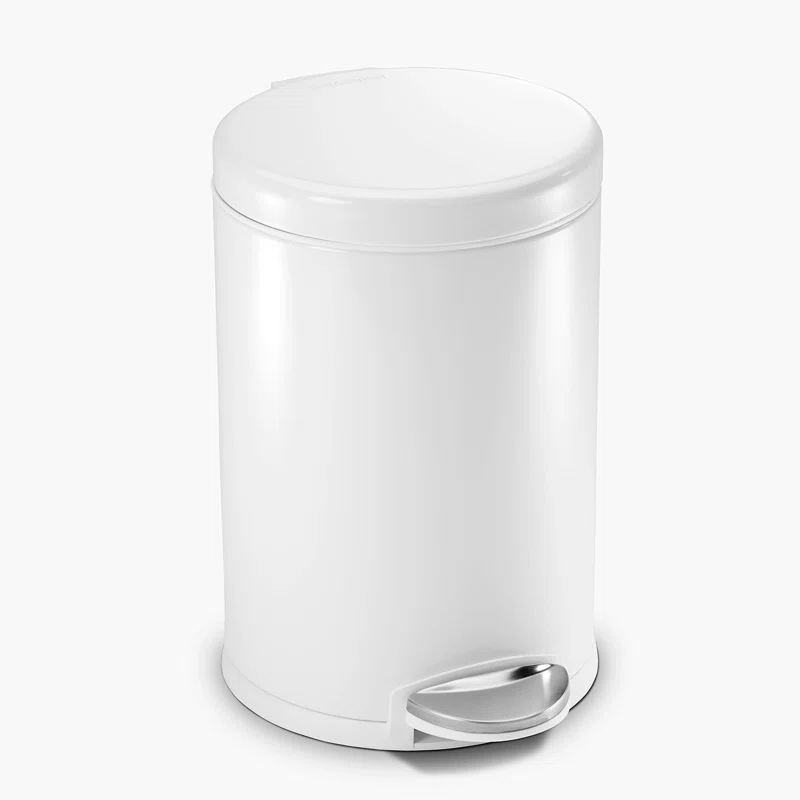 Simplehuman 4.5 Liter / 1.2 Gallon Round Bathroom Step Trash Can