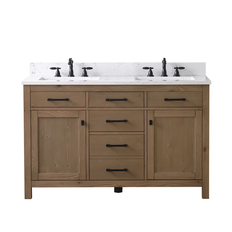 Fiddlewood 54" Double Bathroom Vanity Set