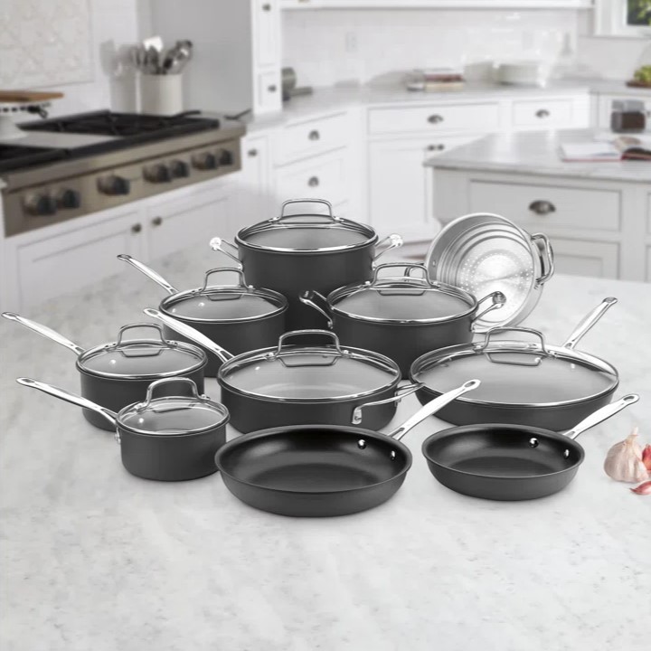 Cuisinart Chef's Classic 17 Piece Non Stick Hard-Anodized Cookware Set