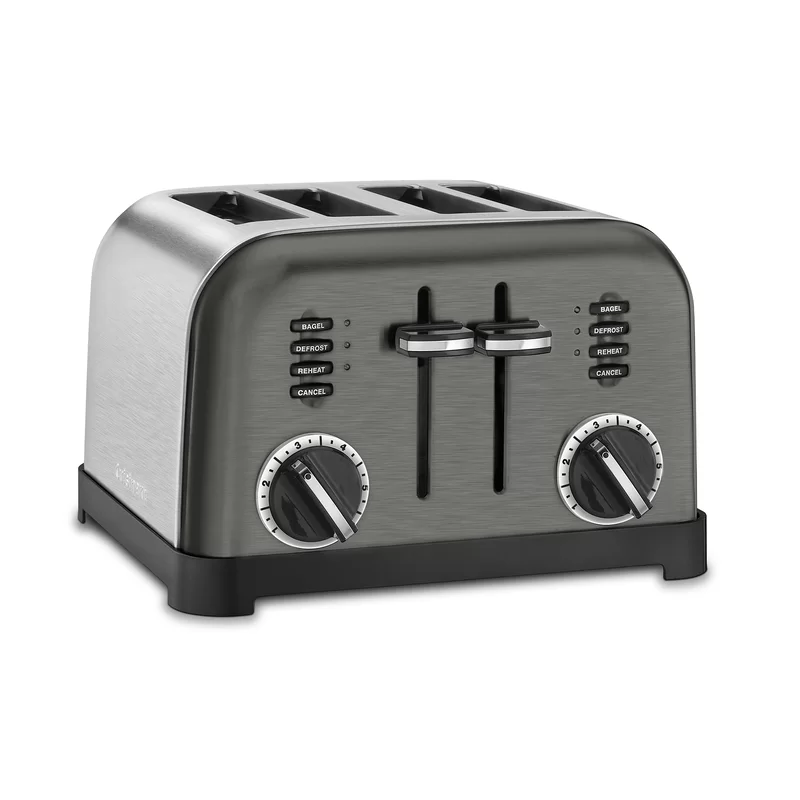 Cuisinart 4 Slice Toaster, Black/Stainless