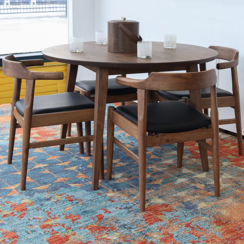 Carlsen 5 - Piece Rubberwood Dining Set