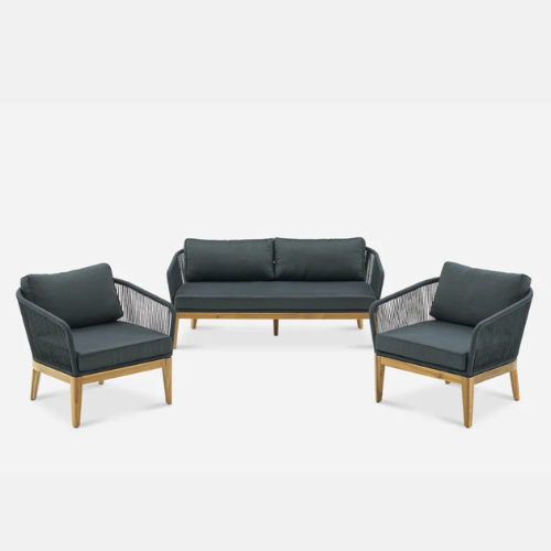 Maui Outdoor Loveseat & 2 Lounge Chairs Set, No cover