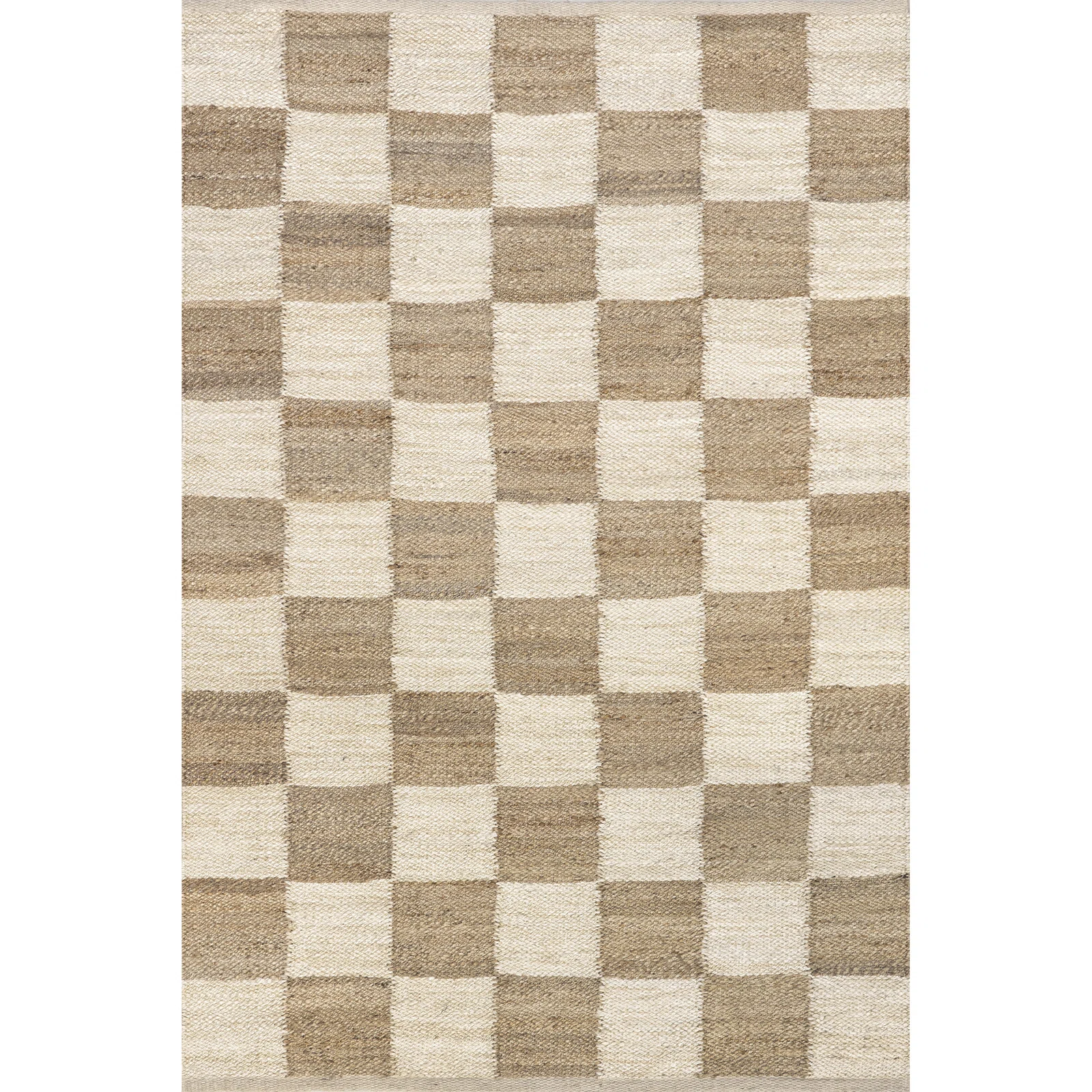 Christana Plaid Jute Area Rug