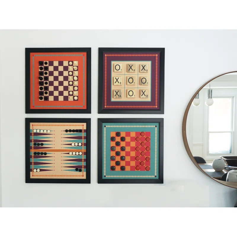 Home Magnetics Handmade 18'' L Solid + Manufactured Wood Checkers Game Set