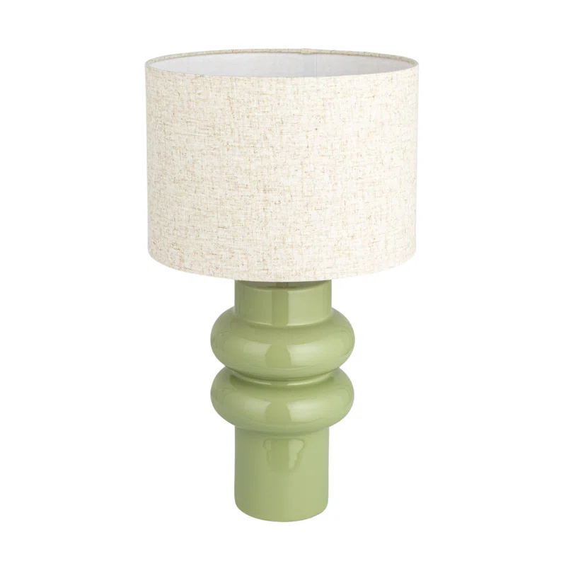 Luetta Stoneware Table Lamp with Linen Shade
