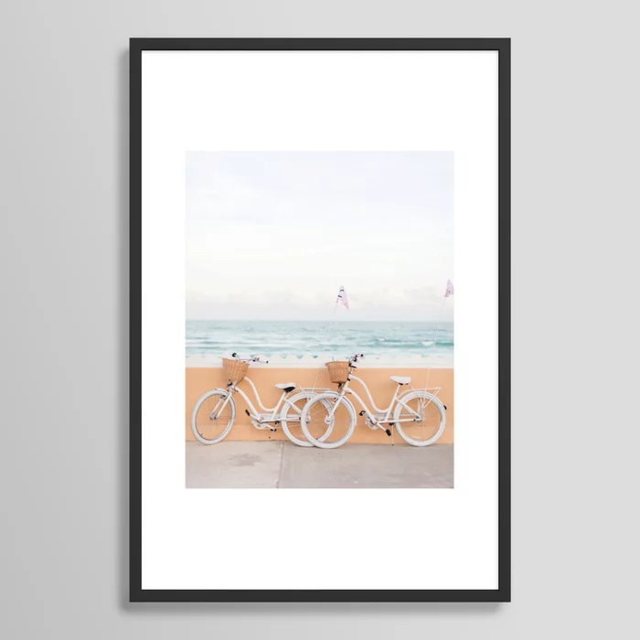 Beach cruiser bikes Art Print