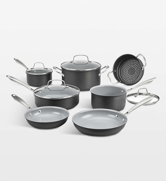 Cuisinart ® GreenGourmet ® Complete™ Recycled 11-Piece Cookware Set